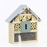 Niteangel Natural Wooden Insect Hotel Bee Bug House/Hotel (Blue)