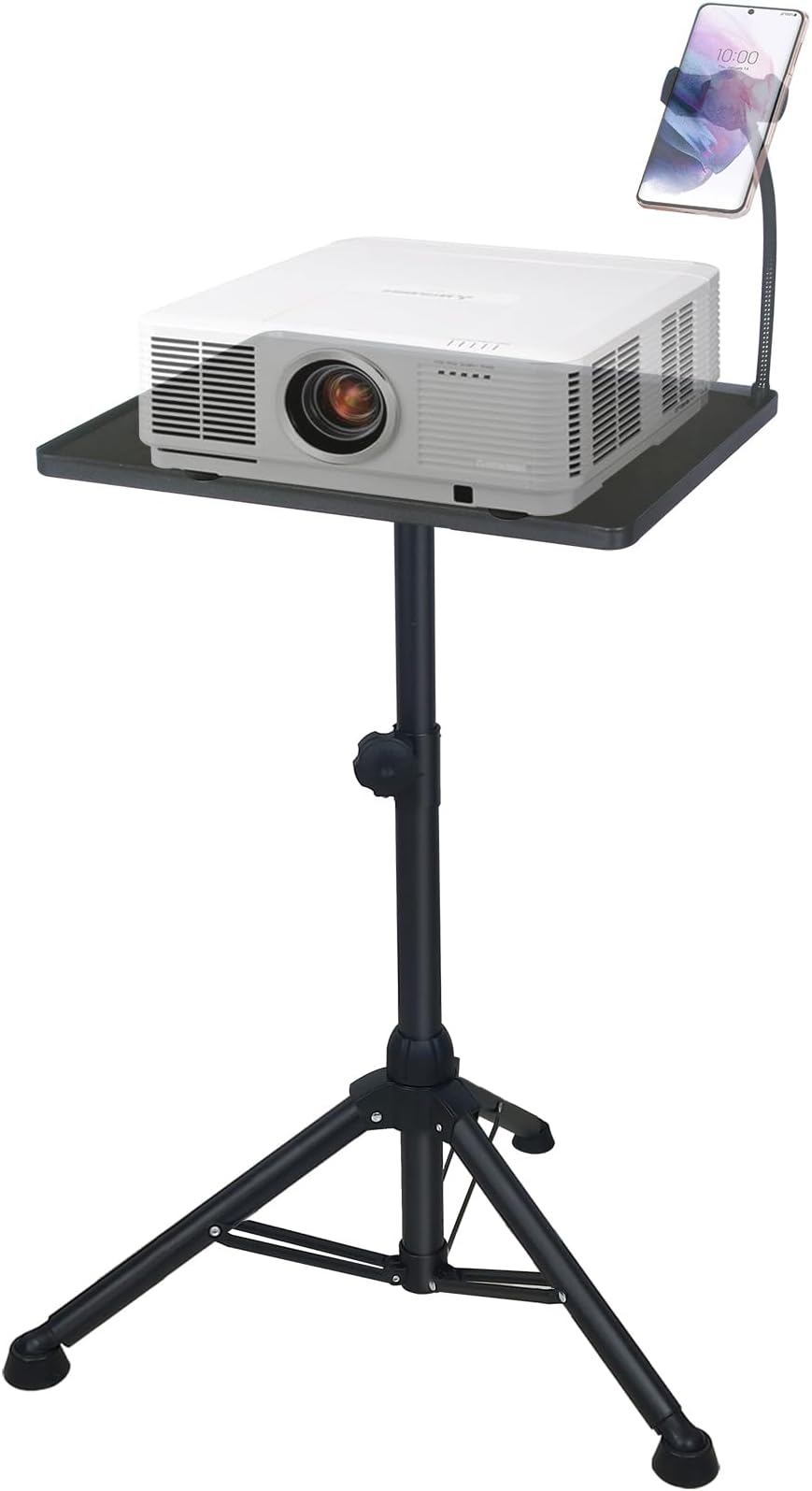 GLEAM Projector Stand Large Tray 15.5x11.5in Height Adj 24-40in Laptop DJ Gear