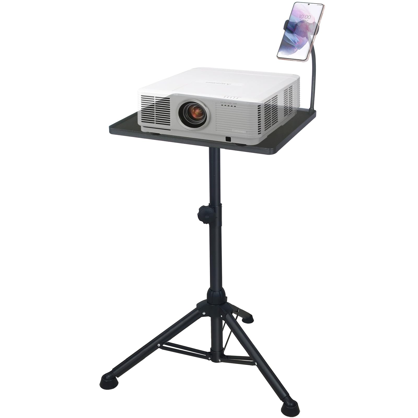 GLEAM Projector Stand Stronger Support Large Tray 15.5in(L) x 11.5in(W) Height from 24in to 32in for Laptop, Projector, DJ Equipment 1