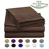 Luxury Egyptian Comfort Wrinkle Free 1800 Thread Count 6 Piece King Size Sheet Set, CHOCOLATE Color, 2 Bonus Pillowcases FREE!