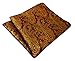 Shlax&Wing Paisley Brown Black Pocket Square Mens Hankies Hanky