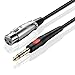 TNP 3 Pin XLR Female to 1/4 Inch Male TRS Microphone Cable Jack - Balanced (6. 35mm) Quarter Inch TRS to XLR Female Cable - Gold Plated XLR to 1/4 Cable for Speaker, AMP, Guitar, Speakers (3 ft)