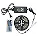 SurLight LED Strip Light Waterproof 16.4ft/5M 300LEDs RGB SMD5050 Flexible Color Changing Light Strip Kit with 44 Key IR Remote Control & 12V 5A Power Supply for Home Kitchen Indoor Outdoor Use