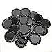 IGOGO 1 Inch Flat Bottle Caps with Hole and Jump Ring – 50/100 PCS Chrome or Mixed Colors Craft Bottlecap Pendants for DIY Jewelry Making, Hair Bows, Scrapbooking, Keychains, Crafts (Black, Quantity：25pcs)