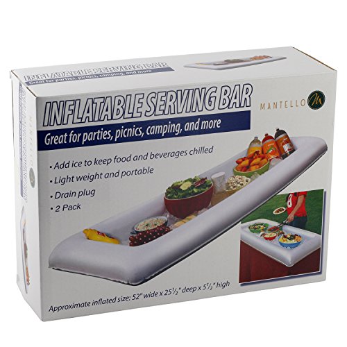 Mantello Inflatable Serving Bar With Drain Plug, 2-Pack