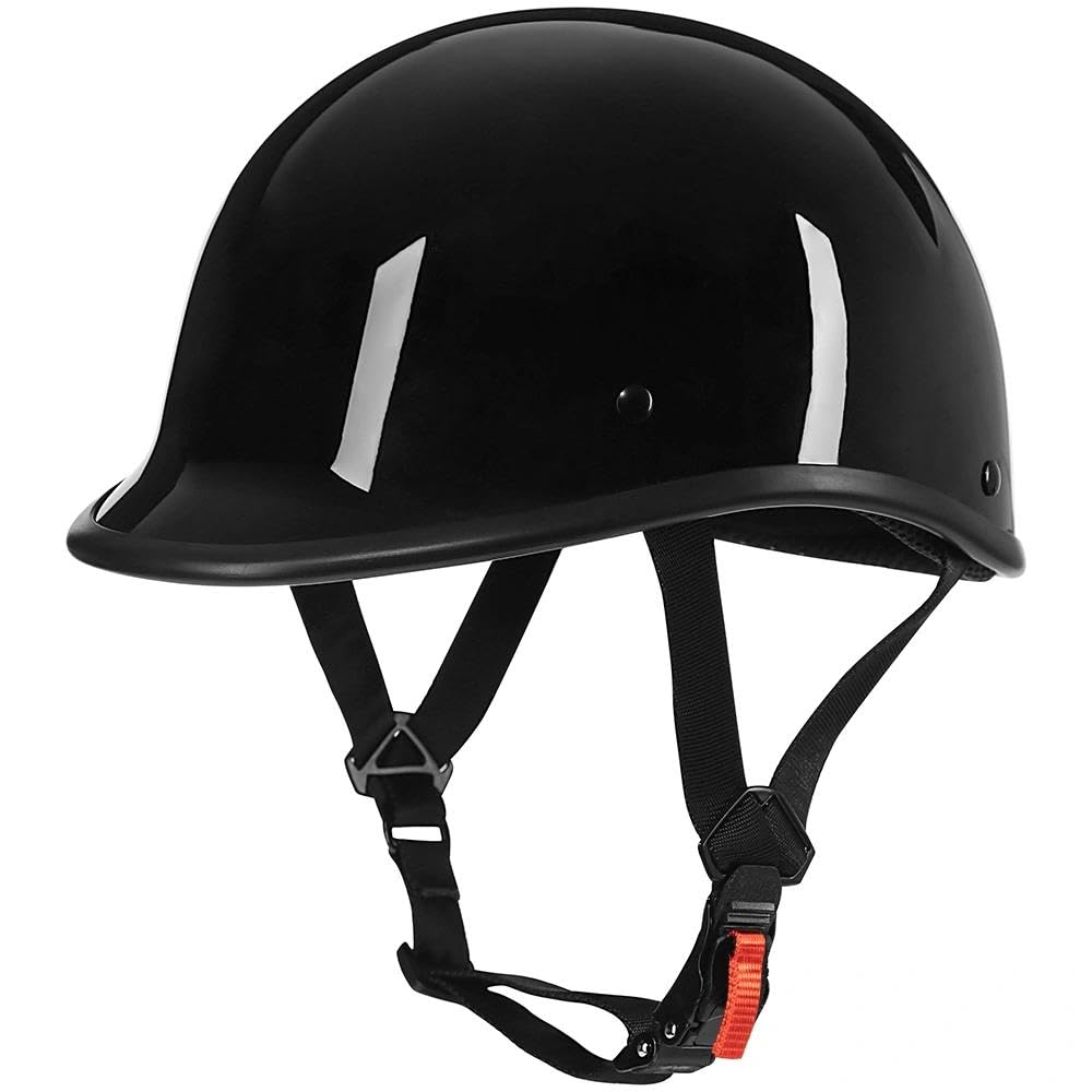 Photo 1 of Yesmotor Motorcycle Helmet Half Shell Hawk Style Helmets Compact Lightweight Open Face for Motorcycle Street Bike Cruiser Moped - DOT Approved (Light Black,XL)