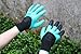 Garden Genie Gloves By Grandfluence: A Pair Of Durable Digging And Planting Gloves With Plastic Finger Claws – Heavy Duty And Breathable Hand Protection For Gardening And Pruning Thorny Roses