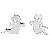 Boma Jewelry Sterling Silver Spooky Ghost Stud Earrings