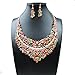 Women Alloy Crystal Necklace and Earring Set Wedding Jewelry Rhinestone Necklace