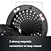 2PCS Car Diffuser Aromatherapy Essential Oil Vent Clip Stainless Steel Black Locket Tree of Life and Cloud with 10 Felt Pads for Men Women