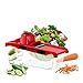 Vegetable Chopper Mandoline Slicer,6 in 1 mandoline slicer cutter chopper and grater with Hand Protector, Interchangeable Blades - for Cutting Onions, Potatoes, Carrots and Other Fruits