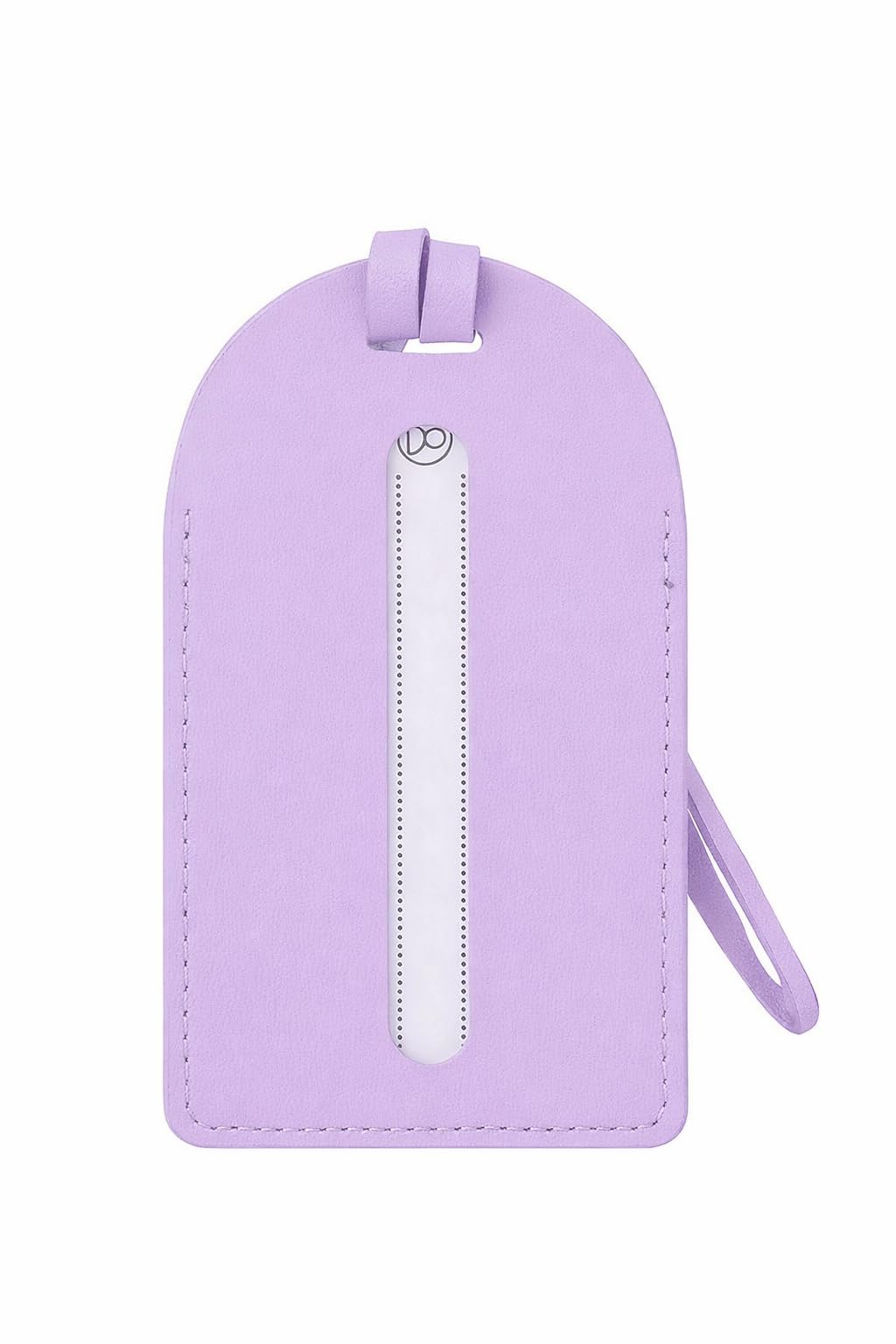 Wasama Genuine Leather Luggage Tag | Travel Baggage Tag | Durable Strap & Privacy Flap (Lavender Love Purple)