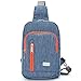 TINYAT Sling Canvas Bag Shoulder Chest Pack Casual Crossbody Travel Shoulder Bag for Women Men T601
