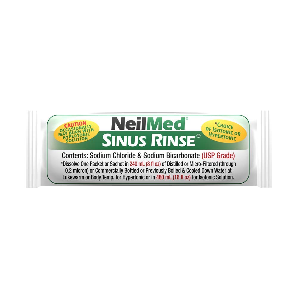 NeilMed Sinus Rinse Extra Strength Pre-Mixed Hypertonic Packets-for Sinus Relief, 70 Count Box (Pack of 2)