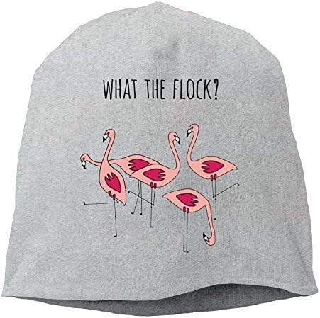 XVintageSkullCap Flamingo What The Flock Women/Men Wool Hat Soft Stretch Beanies Skull Cap Unisex