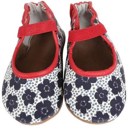 Amazon Robeez ロビーズ 本革ベビー靴 ソフトソール Apmaアメリカ足病学協会認定の赤ちゃん靴 ファーストシューズ ベビーシューズ ベビー靴 室内履き 保育園 上靴 12 24mos Blooming Bella 並行輸入品 Robeez ベビーシューズ