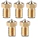 EAONE All-Metal V6 J-Head Hotend Full Kit with 5 Pcs Extruder Brass Print Head + 5 Pcs Stainless Steel Nozzle Throat for V6 Makerbot RepRap 3D Printers