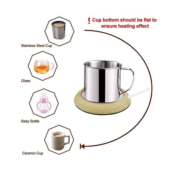 Coffee Mug Warmer for Office/Home Use (Light wood)