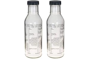 Kolder Salad Dressing Mixer Bottle with 8 Classic Recipes, Set of 2, 13-Ounce, Made in the USA