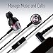 Panasonic drops360° LUXE Premium In-Ear Stereo Headphones with Mic + Controller RP-HJX21M-K (Black and Silver) Powerful Bass, with Travel Case