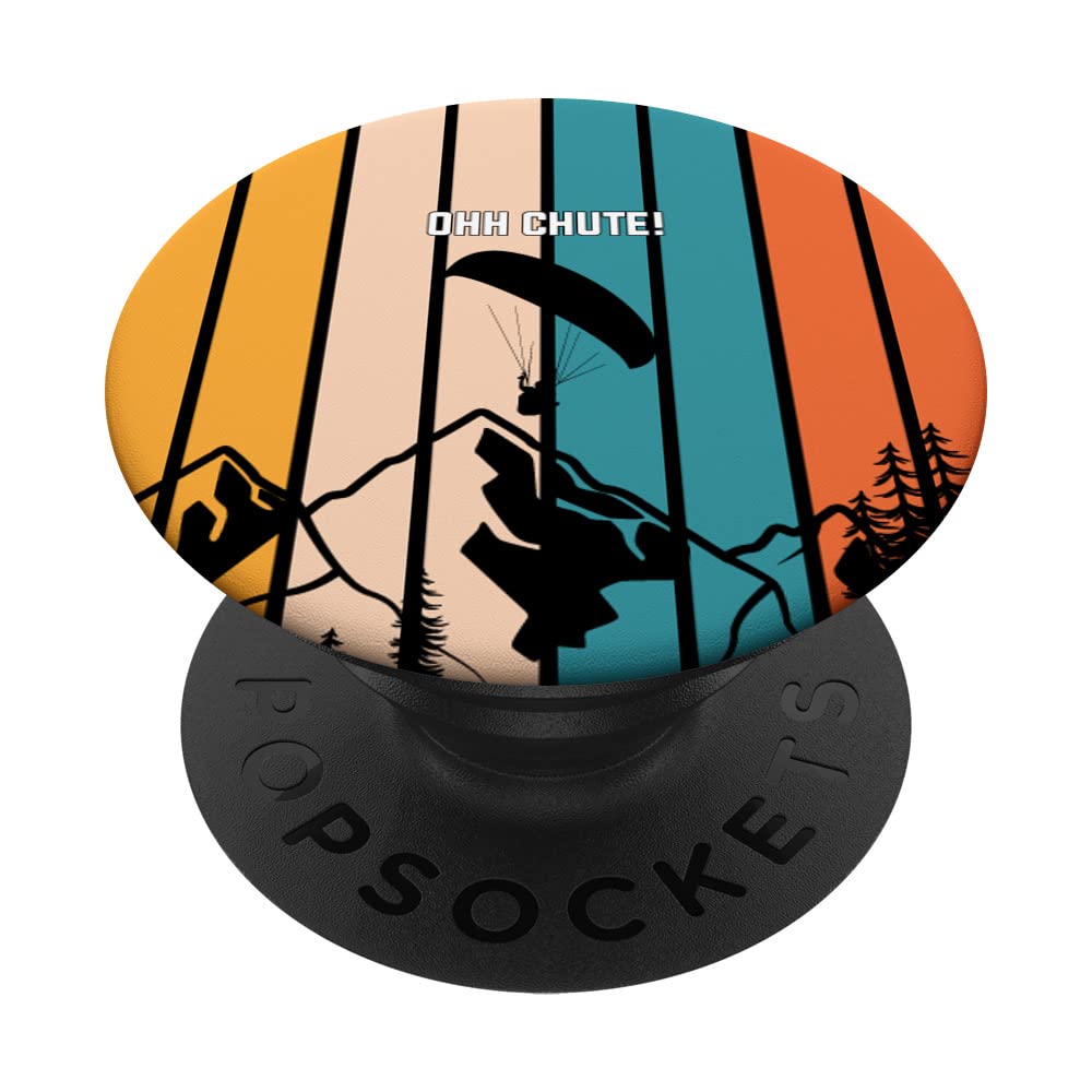 For Paragliding Lovers - Retro Oh Chute Skydiving PopSockets Swappable PopGrip