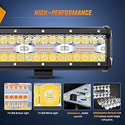 Nilight 20Inch 420W LED Light Bar 2PCS 4Inch 60W