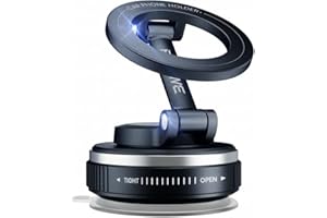 Boowe for Phone Car Mount Vacuum Car Mount, 360 Adjustable Magnet Car Phone Holder for Your Car for iPhone 17 16 15 14 13 13