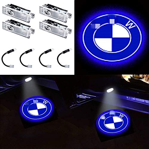 Car Door Lights，Youjoy 4 Pack  Projector Welcome Logo Light for BMW fit(E90 E60 X5 E70 E87 F20 E92 E91 E61 F11 F18 E63 E64 F12 E65 X3 X6 GT 3 5 6 7 X GT) (style3 for bwm)