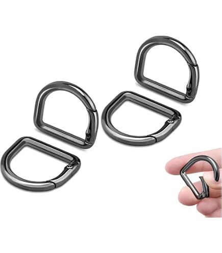 Lot De 4 Anneaux En D En Alliage Zinc - 0.8 Inch, Avec Vis, Pour Sacs, Ceintures, DIY