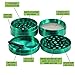 DCOU Zinc Alloy Herb Grinder with Magnetic Lid, Sifter and Pollen Scraper, 4-Piece, 2.14