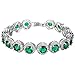 EVER FAITH Silver-Tone Round Cubic Zirconia Birthstone Roman Tennis Bracelet