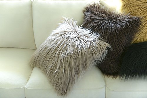 image for PHANTOSCOPE Decorative New Luxury Series Merino Style Beige Fur Throw 