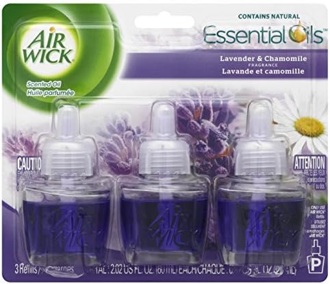 Air Wick Scented Oil Air Freshener, Lavender and Chamomile Scent, Triple Refills, 0.67 Ounce