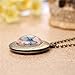 Mrsrui Pink Butterfly Photo Locket Necklace Bronze Tone Gift For Women Girl Kids