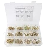 270 Pcs Fuel Line Hose Tubing Spring Clips Clamps Assortment Kit for Motorcycle Scooter ATV(10 Size 5/6/7/8/9/10/11/12/13/14mm)