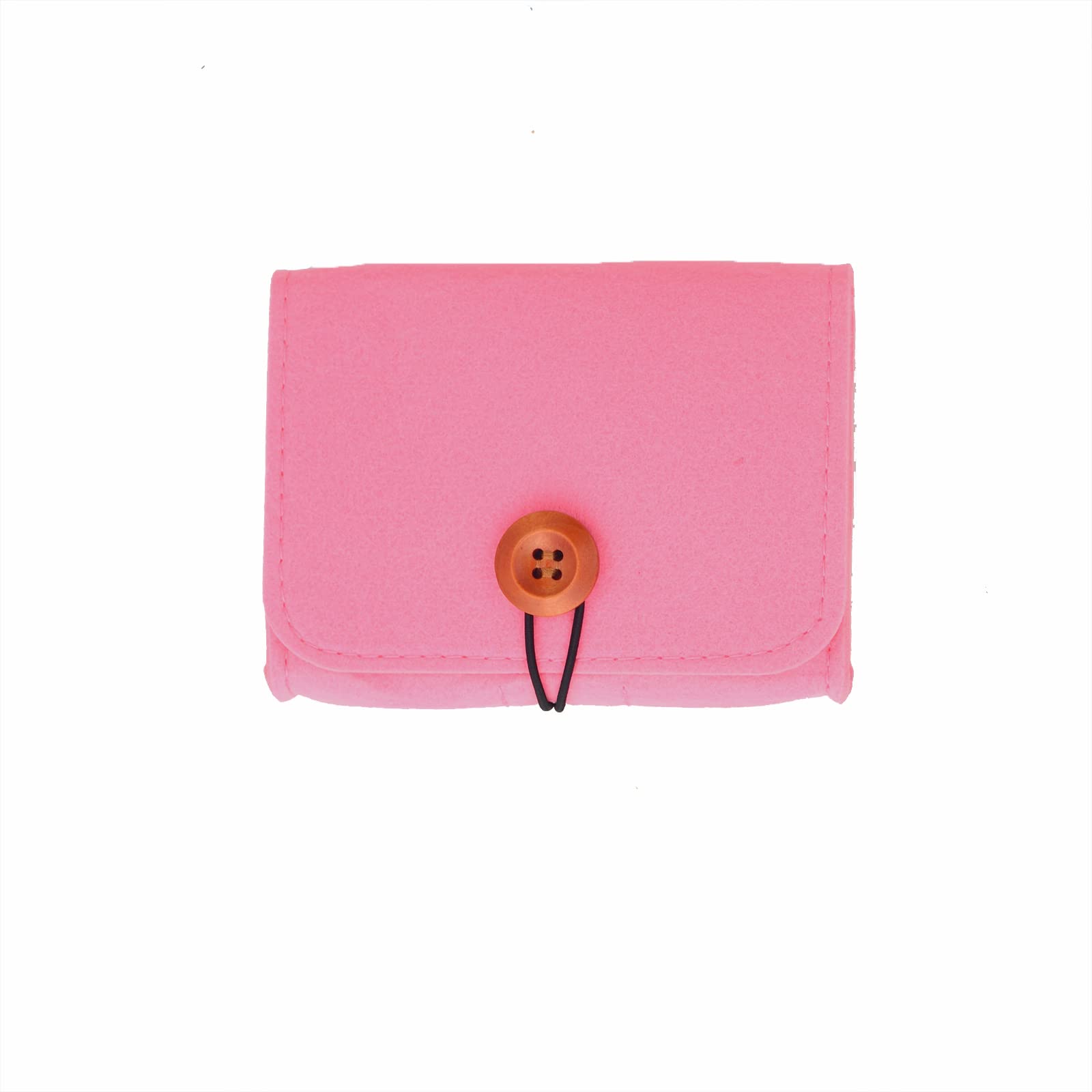 YRONTY Small Felt Essential Oil Travel Storage Cases, Portable Essential Oil Carrying Cases Organizer Holds 6 Bottles 5ML/10ML Oils Or Holds 4 Bottles 15ML Oils (Pink)