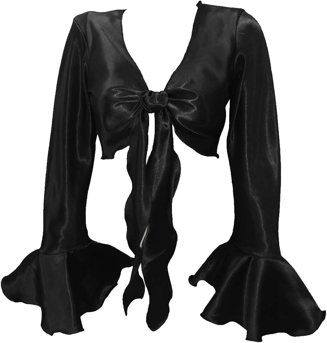 satin ruffle top