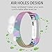 POY For Fitbit Alta Bands/For Fitbit Alta HR Bands, Stainless Steel Milanese Loop Metal Replacement Bracelet Strap with Unique Magnet Lock for Fitbit Alta/Fitbit Alta HR, Large Colorful