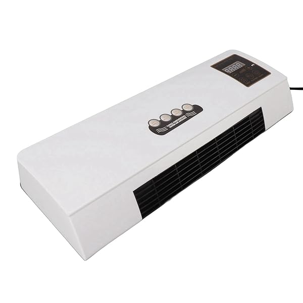 SEMME WALL MOUNT AIR HEATER, DUAL USE WIND AND HEATING FOR BEDROOM AND LIVING ROOM, US PLUG 110V, MINI AIR HEATER FOR EFFICIENT TEMPERATURE CONTROL (WITH PRINT)