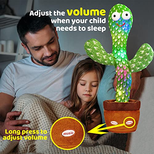 Keculf Singing Dancing Cactus Baby Toy for Babies. Talking Cactus Toy