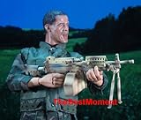 MK46_F MK46 Mod 0 1:6 Figure Para Stock Camouflage M249 Light Machine Gun Model For 1:6 Scale 12