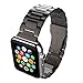Oittm Apple Watch Band, 42mm Stainless Steel Replacement Link Bracelet Strap Classic iWatch Wristband with Double Button Folding Clasp for Apple Watch (42mm Space Gray)