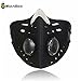 WOLFBIKE Super Anti-Pollution Motorcycle Bicycle Cycling Racing Mask Carbon Cloth Bike Ski Half Face Mask Filter City Style. Multiple Colors Available: Colorful, Green, Black (Black-B)