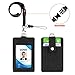 Badge Holder, Life-Mate PU Leather Vertical ID Badge Holder Wallet Case with 3 Card Slots and 1 Piece 20