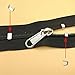 SUBANG 110 Pieces Zipper Replacement Zipper Repair Kit with Zipper Install Pliers Tool, Silver and Black