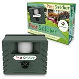 Pest Soldier 6-in-1 Sentinel, Outdoor Electronic Pest Animal Ultrasonic Repeller, with Ac Adaptor For Deer Raccoon Rabbits Birds