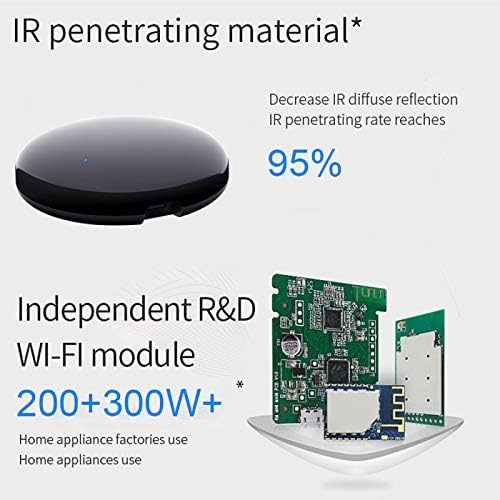 Akin Smart Infrarot Fernbedienung WiFi Infrarot Home Control Hub Programmierbar One For All Universal IR Fernbedienung Kompatibel mit AlexaGoogle Assistant