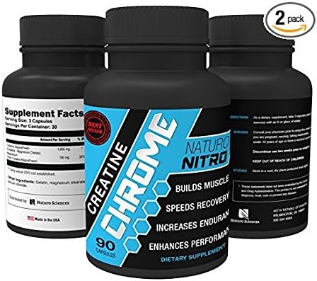 Creatine Chrome with Magnapower™ (Creatine Magnesium) — New Quality Creatine Formula Promotes Rapid Gains in Stamina, Strength and Lean Muscle Growth - 90ct, 30 Servings - Pack of Two