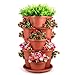 5 Tier Stackable Planter Vertical Garden - Outdoor & Indoor Gardening Tower for Growing Strawberry, Tomato, Herbs, Flowers, Vegetables and Succulents - Hanging Planter for Patio, Yard, Lawn, Porch