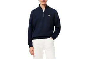 Lacoste Mens Non-Brushed Fleece Quarter ZipSweatshirt